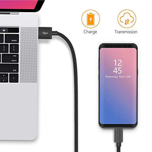 Yosou, cavo di ricarica USB tipo C da 2 m, in nylon intrecciato C Nero - Ilgrandebazar