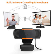 Carica l'immagine nel visualizzatore di Gallery, FONCBIEN Webcam 720P Full HD con Microphone per PC Regolabile Web