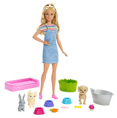 Barbie Cambia, Playset con Bambola e Due Cuccioli Che Cambiano Colore con... - Ilgrandebazar