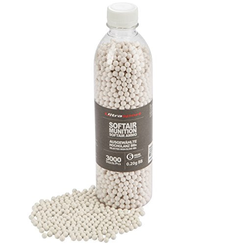 Ultrasport Softair Pallini da 6 Mm 3.000 Pezzi, 0.20 g - non biodegradabili