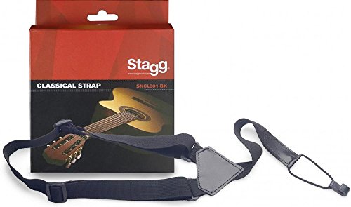 Stagg SNCL001-BK Chitarra classica con cinturino in ukulele - nero - Ilgrandebazar