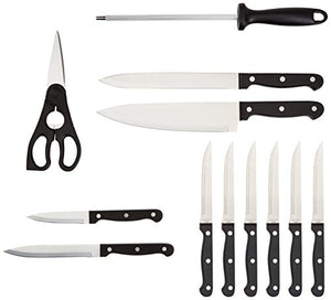 AmazonBasics - Set di 14 coltelli con ceppo - Ilgrandebazar