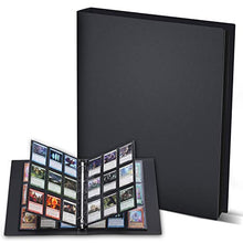 Carica l'immagine nel visualizzatore di Gallery, Lictin Raccoglitore Carte Maniche 540 Tasche (Nero)-Album trasparente impermeabile con 540 tasche per carte da gioco - 30 pagina nera raccolta carta libro