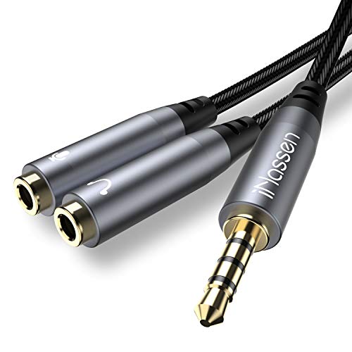 Splitter Cuffie E Microfono 3.5 Mm – Cavo Adattatore TRRS Per PC, MacBook, Smartphone E Cuffie Gaming – Ideale Per Skype E Chat
