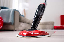 Carica l&#39;immagine nel visualizzatore di Gallery, Vileda Steam Scopa a Vapore con 2 Panni in Microfibra, Filo di 6 m, per Pavimenti, per Parquet, per Tappeti, 1550 W, 0.4 Litri, Plastica, Nero/Rosso