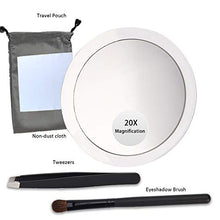 Carica l&#39;immagine nel visualizzatore di Gallery, 20 x specchio d&#39;ingrandimento con 3 ventose, uso per applicazione trucco,...