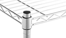 Carica l&#39;immagine nel visualizzatore di Gallery, AmazonBasics - Scaffalatura a 4 ripiani, su rotelle, Cromo - Ilgrandebazar