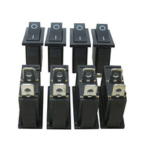 Carica l'immagine nel visualizzatore di Gallery, Taiss / 8Pcs AC 250V / 15A, 125V / 20A, Nero ON/off SPST 2 Pin 2 Posizione...