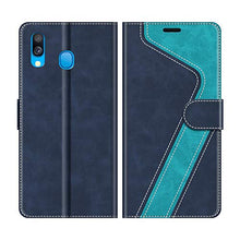 Carica l&#39;immagine nel visualizzatore di Gallery, MOBESV Custodia Samsung Galaxy A40, Cover a Libro Blu/Aqua - Ilgrandebazar