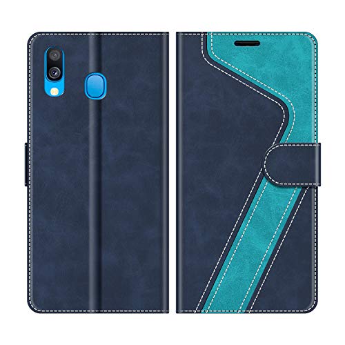 MOBESV Custodia Samsung Galaxy A40, Cover a Libro Blu/Aqua - Ilgrandebazar