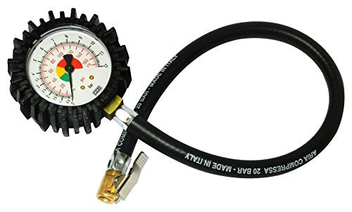 Bamax BX106FM Manometro Provapressione Pneumatici Semiprofessionale, Nero - Ilgrandebazar