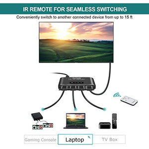 HDMI Switch, Techole Alluminio Splitter 3 In 1 Uscita con Telecomando,...