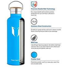 Carica l&#39;immagine nel visualizzatore di Gallery, Super Sparrow Bottiglia d&#39;Acqua con Isolamento a Vuoto 1000ml-32oz, Cielo Blu