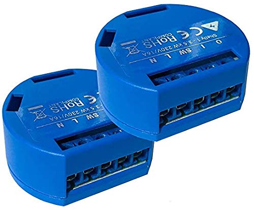 Shelly 1 One - Relè Wireless, WiFi automazione 4,1 x 3,7 x 1,7 cm, Blu - Ilgrandebazar