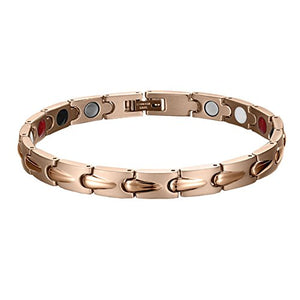 Ebuty Donne in Acciaio Inox Magnetico Terapia Braccialetto Oro Rosa 4... - Ilgrandebazar