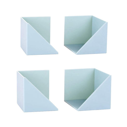 TOPBATHY Mensole da Parete Adesivo di Stoccaggio 6.5x6.5x8cm, Blu - Ilgrandebazar