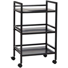 Carica l&#39;immagine nel visualizzatore di Gallery, Amazon Basics - Carrello su ruote, portaoggetti, a tre ripiani, Nero