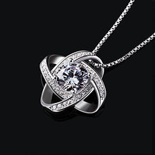 Carica l&#39;immagine nel visualizzatore di Gallery, B.Catcher Collana con pendenti gemelli in zircone cubico ed argento 925 - Ilgrandebazar