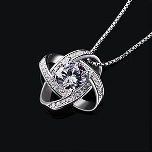 B.Catcher Collana con pendenti gemelli in zircone cubico ed argento 925 - Ilgrandebazar
