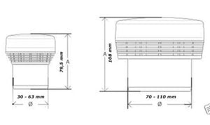 Sfiato per tubi, impianti sanitari, DN 32 63 Piccolo, Bianco - Ilgrandebazar
