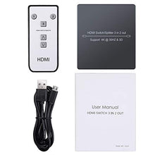 Carica l'immagine nel visualizzatore di Gallery, LiNKFOR 4K HDMI Switch 3 In 2 Out con IR Telecomando 3 Porte Switcher 2...