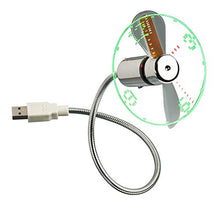 Carica l&#39;immagine nel visualizzatore di Gallery, TRIXES Ventilatore Flessibile USB da Tavolo con Orologio