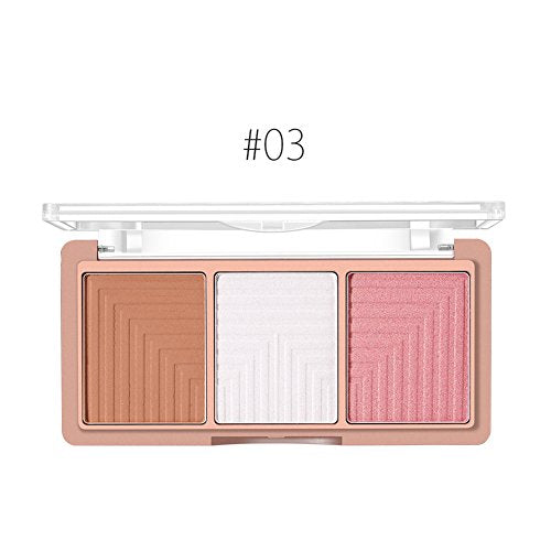 Trucco viso palette in polvere evidenziatore Blush Bronzer trucco kit, set... - Ilgrandebazar