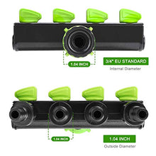 Carica l&#39;immagine nel visualizzatore di Gallery, Tencoz Splitter Tubo da Giardino a 4 Vie, 3/4&quot; Distributore d&#39;Acqua con...