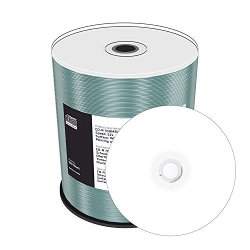 100 CD-R vergini Mediarange MR203 printable stampabili da 700MB, 80Min