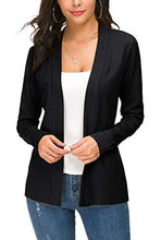 Carica l'immagine nel visualizzatore di Gallery, EXCHIC Donna Cardigan Lavorato a Maglia Senza Chiusura L, Nero - Ilgrandebazar