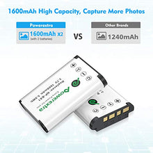 Carica l&#39;immagine nel visualizzatore di Gallery, Powerextra - Set di 2 batterie ricambio NP-BX1 e caricabatterie doppio...