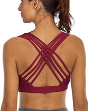 Carica l'immagine nel visualizzatore di Gallery, YIANNA Donna Reggiseno Sportivo Imbottito Incrociato Top Palestra Reggiseni... - Ilgrandebazar