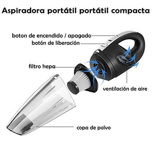 Newdora Aspirapolvere per Auto a Batteria Interni 5000PA Aspiratore...