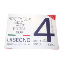 Carica l'immagine nel visualizzatore di Gallery, Pigna Pignaquattro 0220021Ge, Album Da Disegno, Formato 24 X 33 Cm, Fogli Lisci, Grammatura 220Gr/M2, 20 Fogli, Bianco