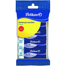 Carica l&#39;immagine nel visualizzatore di Gallery, Pelikan 5470 Gomma AL 20 Bianca, Sacchetto da 4 Pezzi, Adatta per Disegno Tecnico e Scolastico, Forma a Blocchetto, per Matita