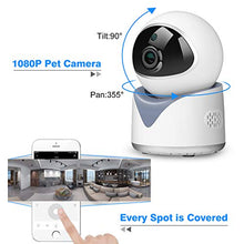 Carica l&#39;immagine nel visualizzatore di Gallery, MYPIN - Telecamera IP per bambini, WiFi, 1080p, interni e interni, con...