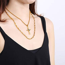 Carica l&#39;immagine nel visualizzatore di Gallery, FaithHeart Hip Hop, in Acciaio Inox Bicolore con Anelli Croce - Ilgrandebazar