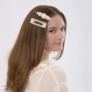 Lurrose, fermagli per capelli con perle, modello semplice e alla moda,... - Ilgrandebazar