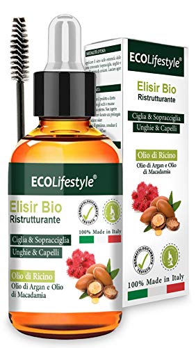 Olio di Ricino per Ciglia Capelli (50ml) Siero Allungante Pelle...