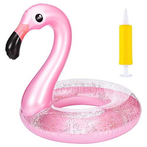 Oziral Gonfiabile Fenicottero Gigante con Paillettes 110cm, Rosa...