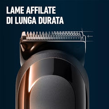 Carica l'immagine nel visualizzatore di Gallery, King C. Gillette Kit Regolabarba Uomo, 1 Testina, 3 Pettini Regolatori, 1 Spazzolina, 1 Caricatore, Rasoio Barba Elettrico, Idea Regalo Uomo Kit Professionale