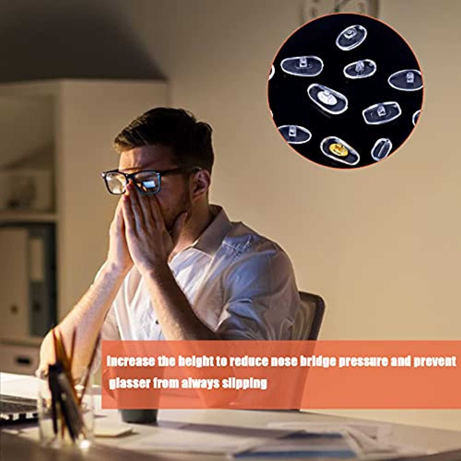 24 Naselli Per Occhiali In Silicone - Antiscivolo A Forma Di D | Adesivi Comodi Per Montature - Foto 7