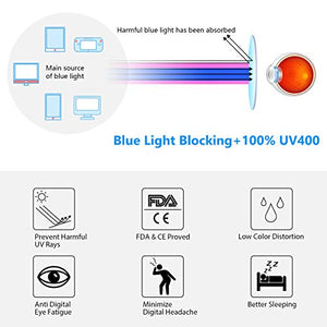 Livhò Occhiali luce blu per uomo donna | pc computer occhiali da Nero Chiaro - Ilgrandebazar