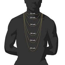 Carica l&#39;immagine nel visualizzatore di Gallery, Kucosy Collana da Uomo, Hip Hop Uomo Argento-20cm(8 Inch) - Ilgrandebazar