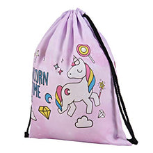Carica l&#39;immagine nel visualizzatore di Gallery, Amycute 2 pcs Unicorno Regali per Ragazze, sacche sportive unicorno +...