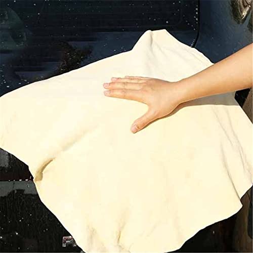 Turnart Pelle di Daino per Auto, Naturale Asciugatura Magica Premium per Auto, Senza Lanugine, Senza Graffi (S/50x40cm)