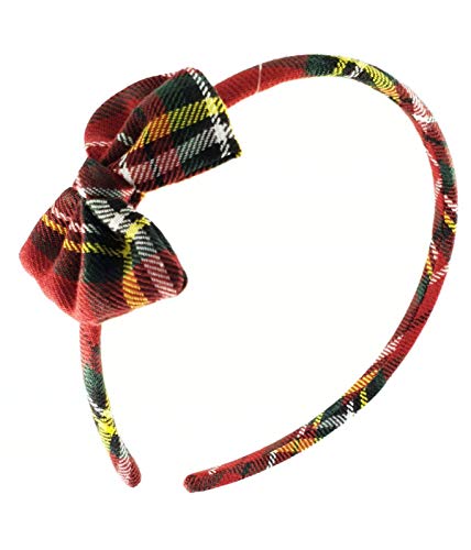 Cerchietto per capelli bambina fatto a mano in tessuto Scozzese Tartan... - Ilgrandebazar