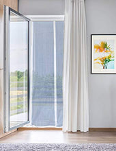 Carica l'immagine nel visualizzatore di Gallery, ZANZARIERA BIANCA MAGNETICA 120x240h CON VELCRO ADESIVO PER BALCONI...