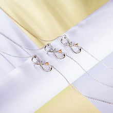 Carica l&#39;immagine nel visualizzatore di Gallery, BlingGem Collane Donna Rosé Fiore Infinito Oro Bianco Placcato Argento 925... - Ilgrandebazar