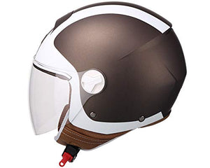 CGM Casco Demi Jet 107V POSITANO Marrone Opaco Lunga, S Small, marrone